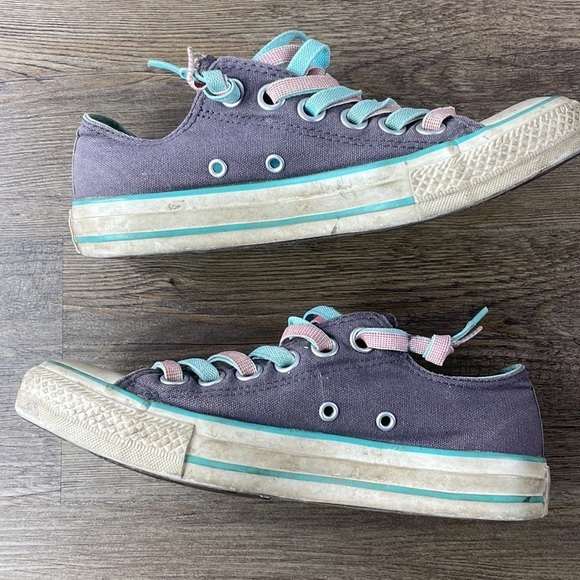 Vintage Converse All Star Double Lace Ox Rabbit Sneaker, women’s size 7 - Picture 2 of 8